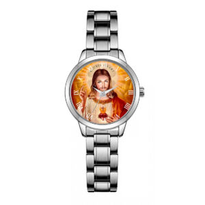Reloj Jesus Sagrado Corazon Acero Dama