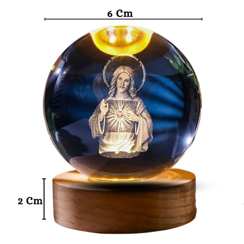 Esfera 3D Sagrado Corazon De Jesus Peque - Imagen 2